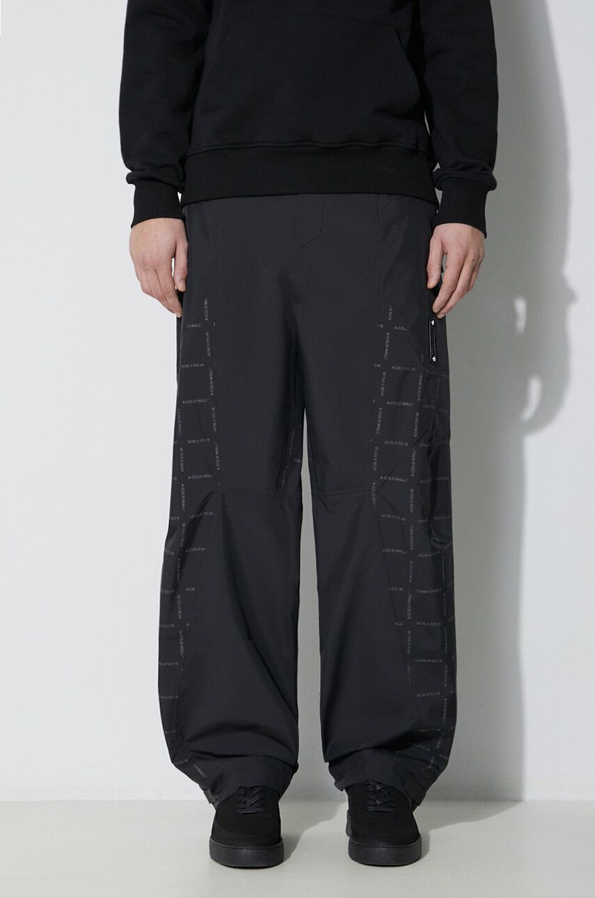 A-COLD-WALL* pantaloni Grisdale Storm Pant bărbați, culoarea negru, drept, ACWMB176 A-COLD-WALL* pantaloni Grisdale Storm Pant bărbați, culoarea negru, drept, ACWMB176