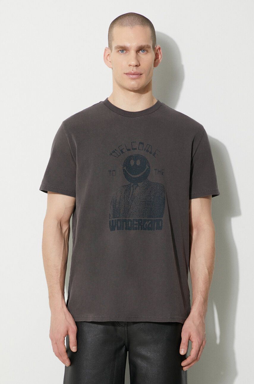 KSUBI tricou din bumbac portal kash ss tee bărbați, culoarea gri, cu imprimeu, MPS24TE014 KSUBI tricou din bumbac portal kash ss tee bărbați, culoarea gri, cu imprimeu, MPS24TE014
