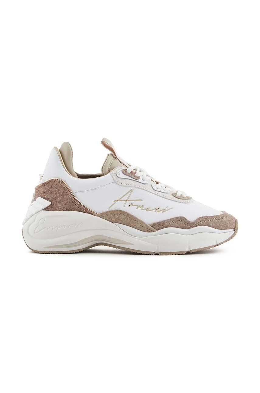 Emporio Armani sneakers din piele culoarea alb, X3X215 XR120 C674 Emporio Armani sneakers din piele culoarea alb, X3X215 XR120 C674