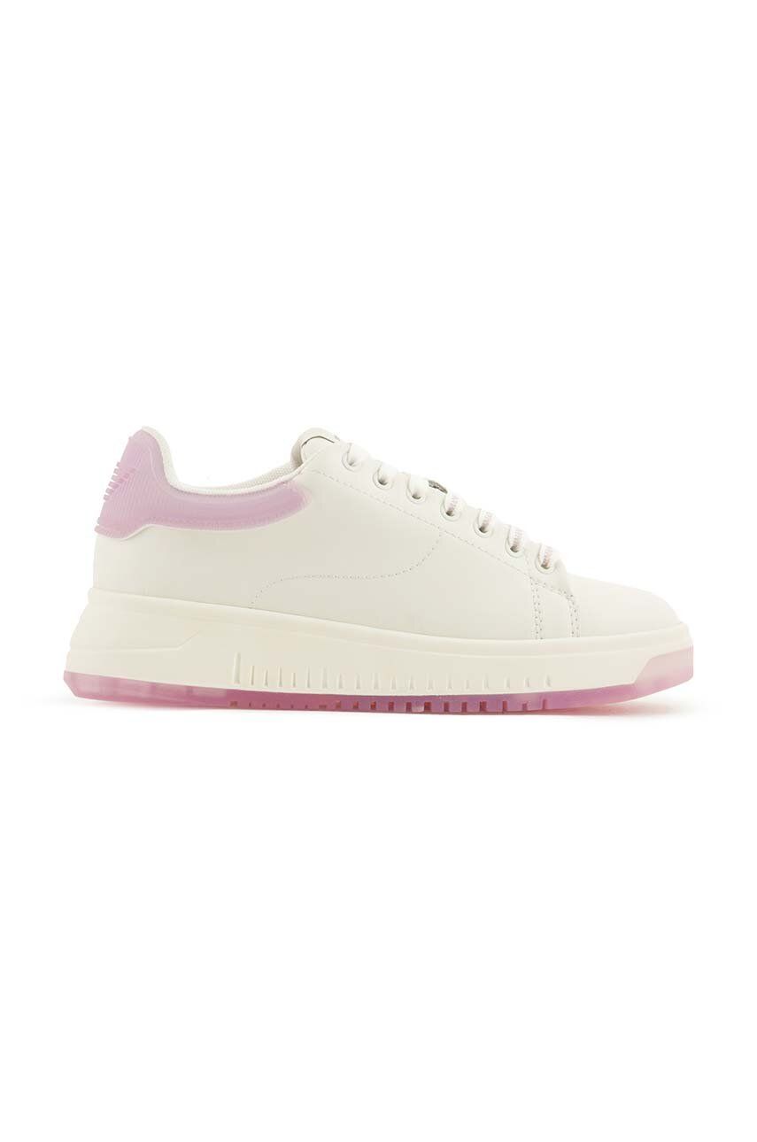 Emporio Armani sneakers din piele culoarea bej, X3X024 XR128 C659 Emporio Armani sneakers din piele culoarea bej, X3X024 XR128 C659
