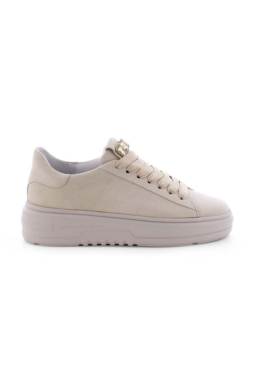 Kennel & Schmenger sneakers din piele intoarsă Turn culoarea bej, 31-18790 Kennel & Schmenger sneakers din piele intoarsă Turn culoarea bej, 31-18790