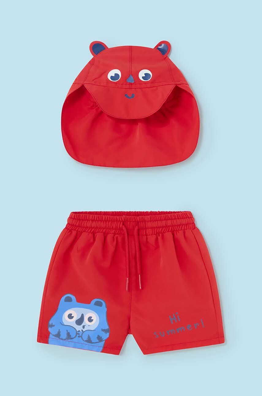 Mayoral pantaloni scurți de baie pentru bebeluși culoarea rosu Mayoral pantaloni scurți de baie pentru bebeluși culoarea rosu
