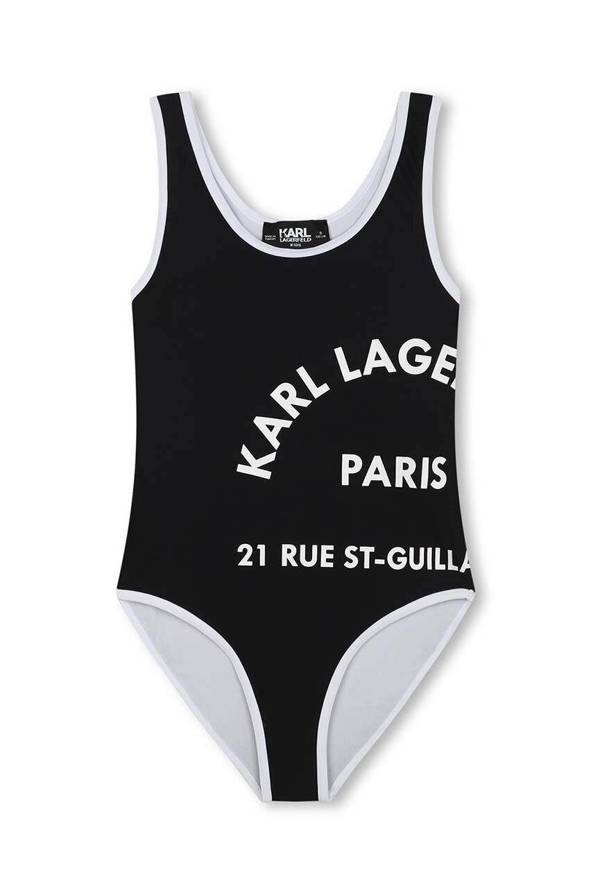 Karl Lagerfeld costum de baie dintr-o bucată pentru copii culoarea negru Karl Lagerfeld costum de baie dintr-o bucată pentru copii culoarea negru