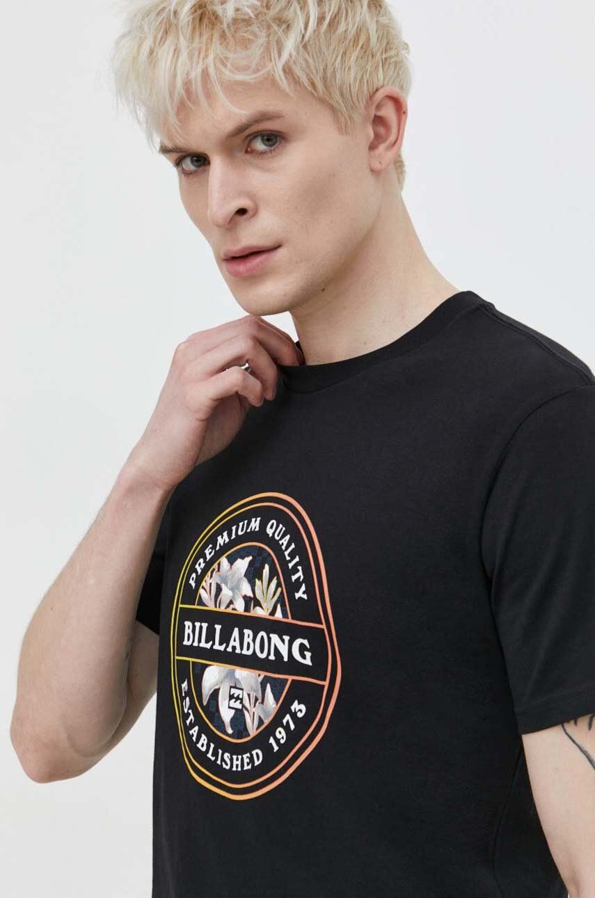 Billabong tricou din bumbac barbati, culoarea negru, cu imprimeu Billabong tricou din bumbac barbati, culoarea negru, cu imprimeu