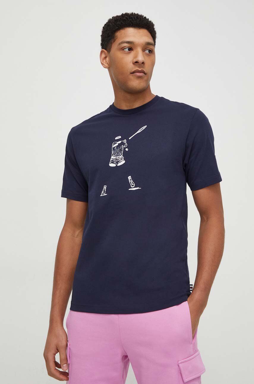 Fila tricou din bumbac barbati, culoarea albastru marin, cu imprimeu Fila tricou din bumbac barbati, culoarea albastru marin, cu imprimeu