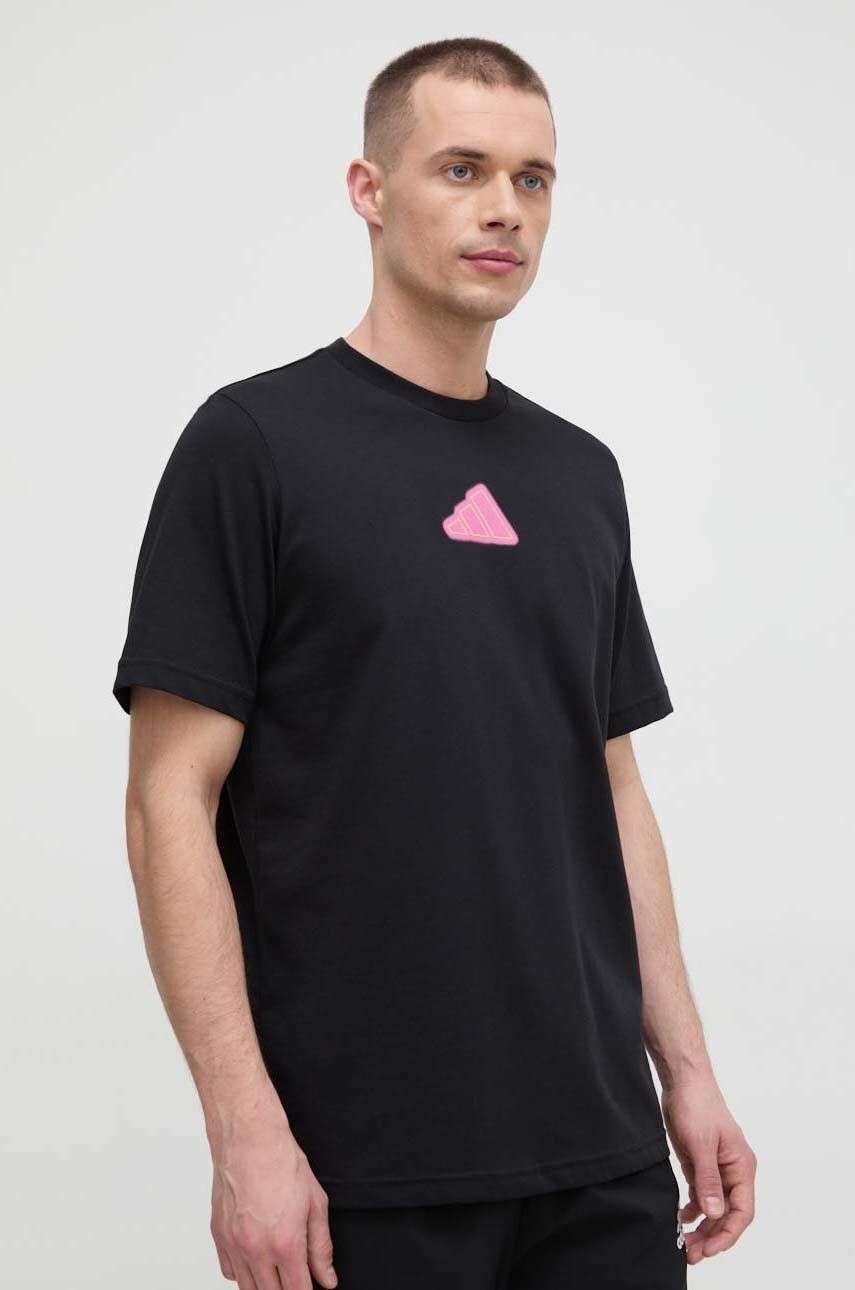adidas Performance tricou de antrenament culoarea negru, cu imprimeu IS2396 adidas Performance tricou de antrenament culoarea negru, cu imprimeu IS2396