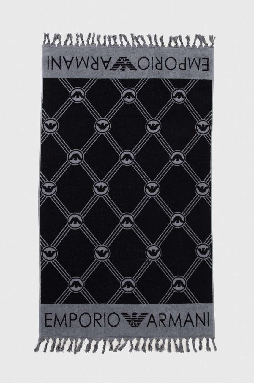 Emporio Armani Underwear prosop din bumbac culoarea albastru marin Emporio Armani Underwear prosop din bumbac culoarea albastru marin
