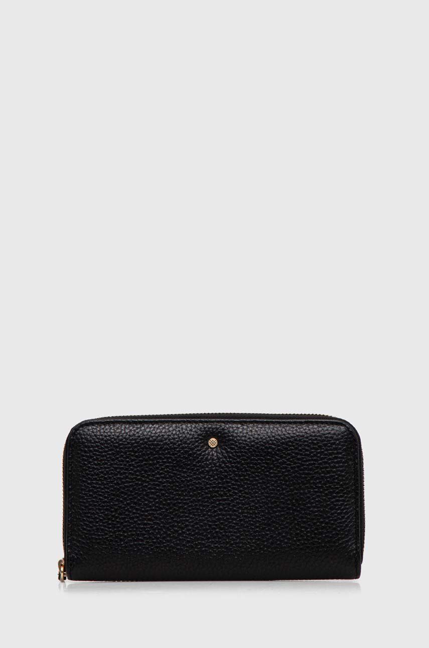 Geox portofel de piele D35K3H-00046 D.WALLET femei, culoarea negru Geox portofel de piele D35K3H-00046 D.WALLET femei, culoarea negru