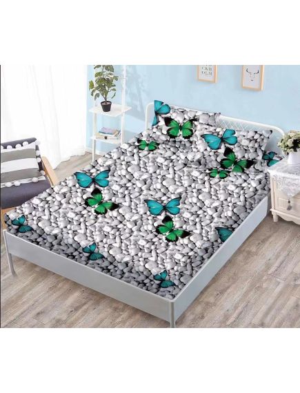 Husa Cocolino cu Elastic En-Gros, 3 Piese, pentru Pat Dublu, 180 x 200 cm, Gri Husa Cocolino cu Elastic En-Gros, 3 Piese, pentru Pat Dublu, 180 x 200 cm, Gri