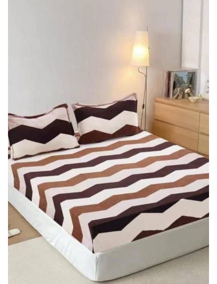 Husa Cocolino cu Elastic En-Gros, 3 Piese, pentru Pat Dublu, 180 x 200 cm, Maro Husa Cocolino cu Elastic En-Gros, 3 Piese, pentru Pat Dublu, 180 x 200 cm, Maro