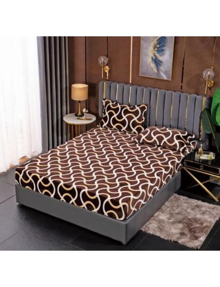 Husa Cocolino cu Elastic En-Gros, 3 Piese, pentru Pat Dublu, 180 x 200 cm, Maro Husa Cocolino cu Elastic En-Gros, 3 Piese, pentru Pat Dublu, 180 x 200 cm, Maro
