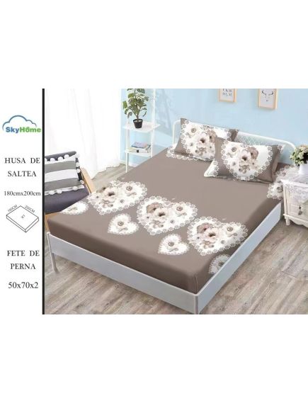 Husa Finet cu Elastic En-Gros, pentru Pat Dublu, 180 x 200 cm, 2 Fete de Perna, Husa Finet cu Elastic En-Gros, pentru Pat Dublu, 180 x 200 cm, 2 Fete de Perna,