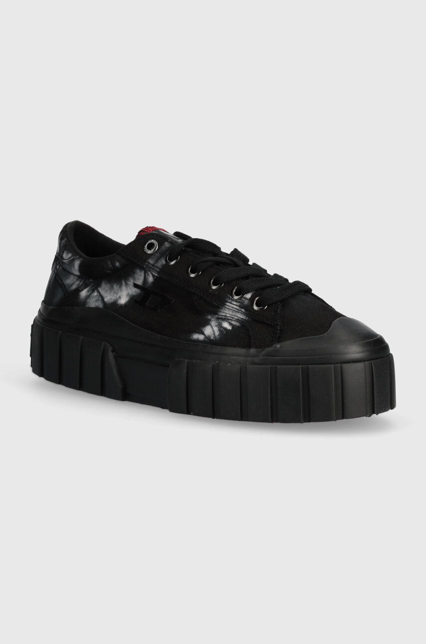 Diesel tenisi S-Hanami Low femei, culoarea negru, Y03330-P3256-H1378 Diesel tenisi S-Hanami Low femei, culoarea negru, Y03330-P3256-H1378