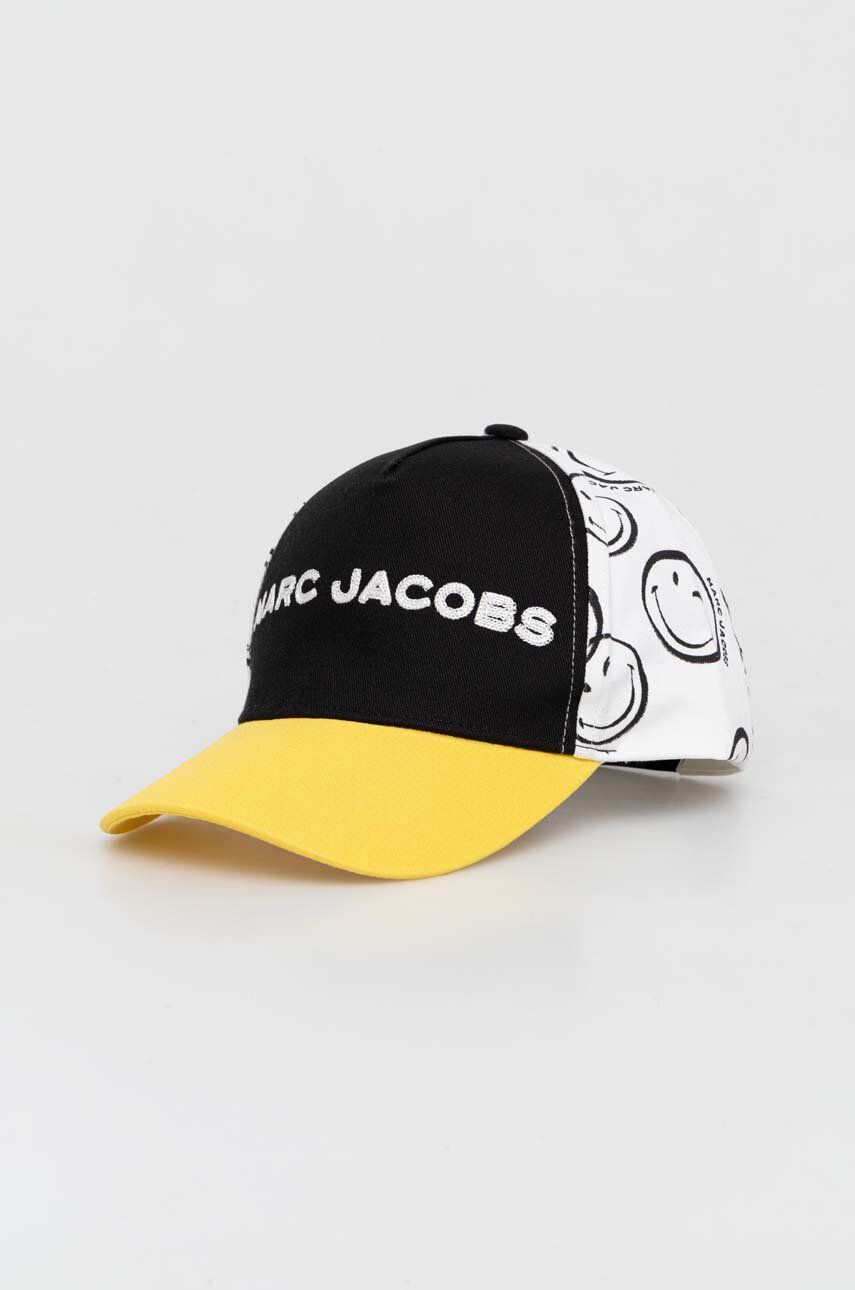 Marc Jacobs șapcă din bumbac pentru copii culoarea negru, modelator Marc Jacobs șapcă din bumbac pentru copii culoarea negru, modelator