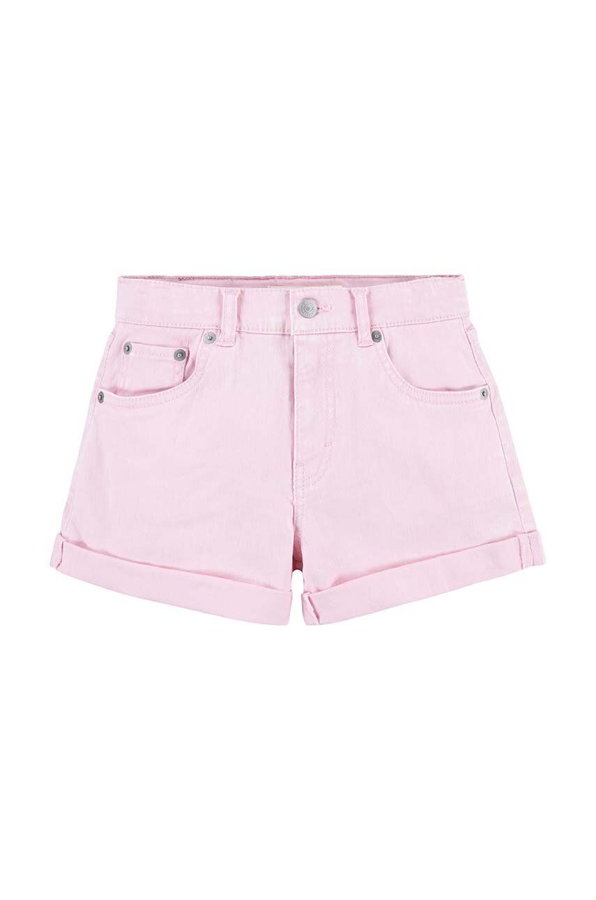 Levi's pantaloni scurti copii culoarea roz, neted, talie reglabila Levi's pantaloni scurti copii culoarea roz, neted, talie reglabila