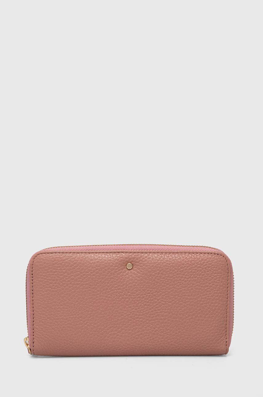 Geox portofel de piele D35K3H-00046 D.WALLET femei, culoarea roz Geox portofel de piele D35K3H-00046 D.WALLET femei, culoarea roz