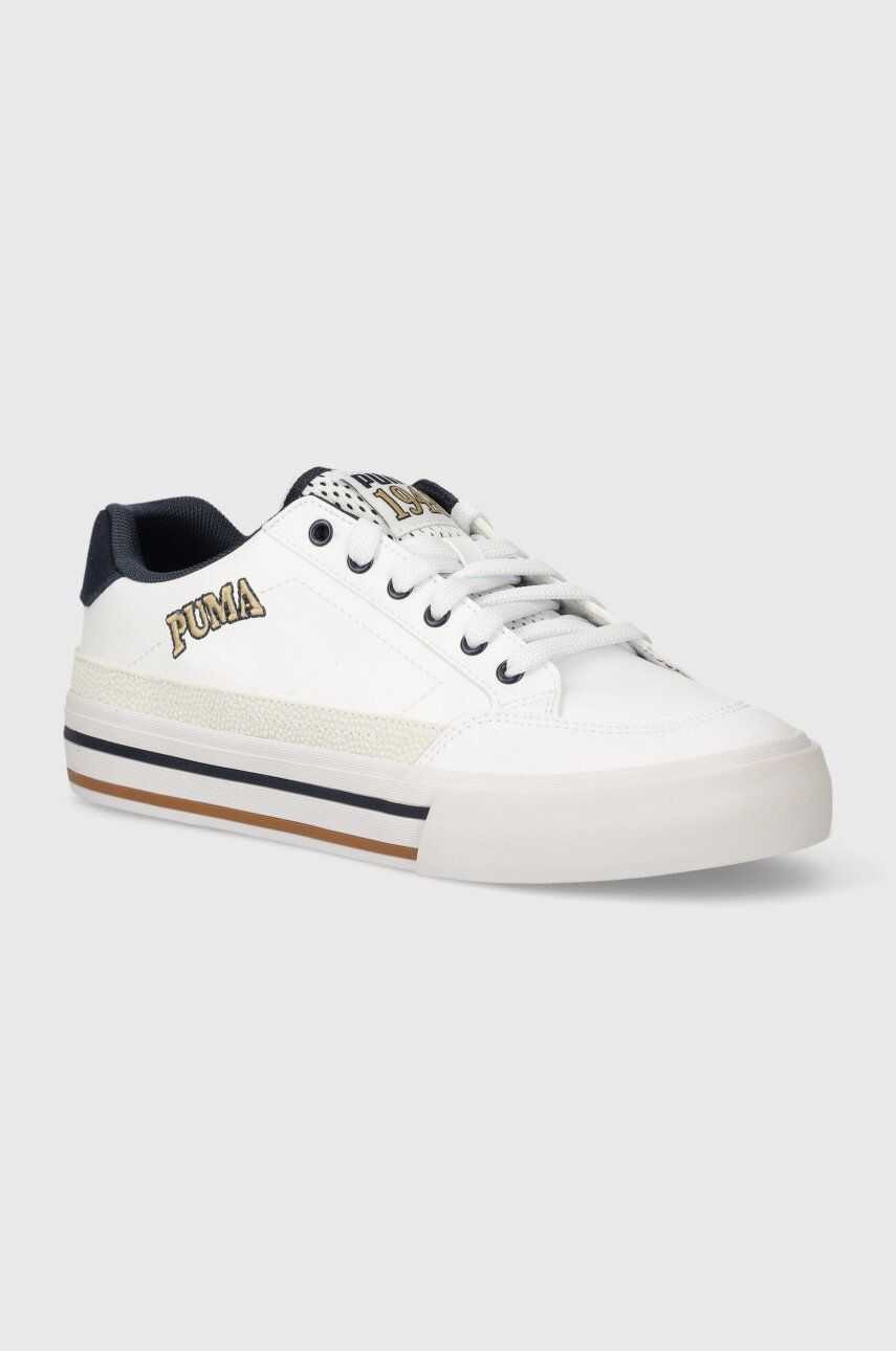 Puma teniși Court Classic Vulc Retro Club bărbați, culoarea alb, 395089 Puma teniși Court Classic Vulc Retro Club bărbați, culoarea alb, 395089