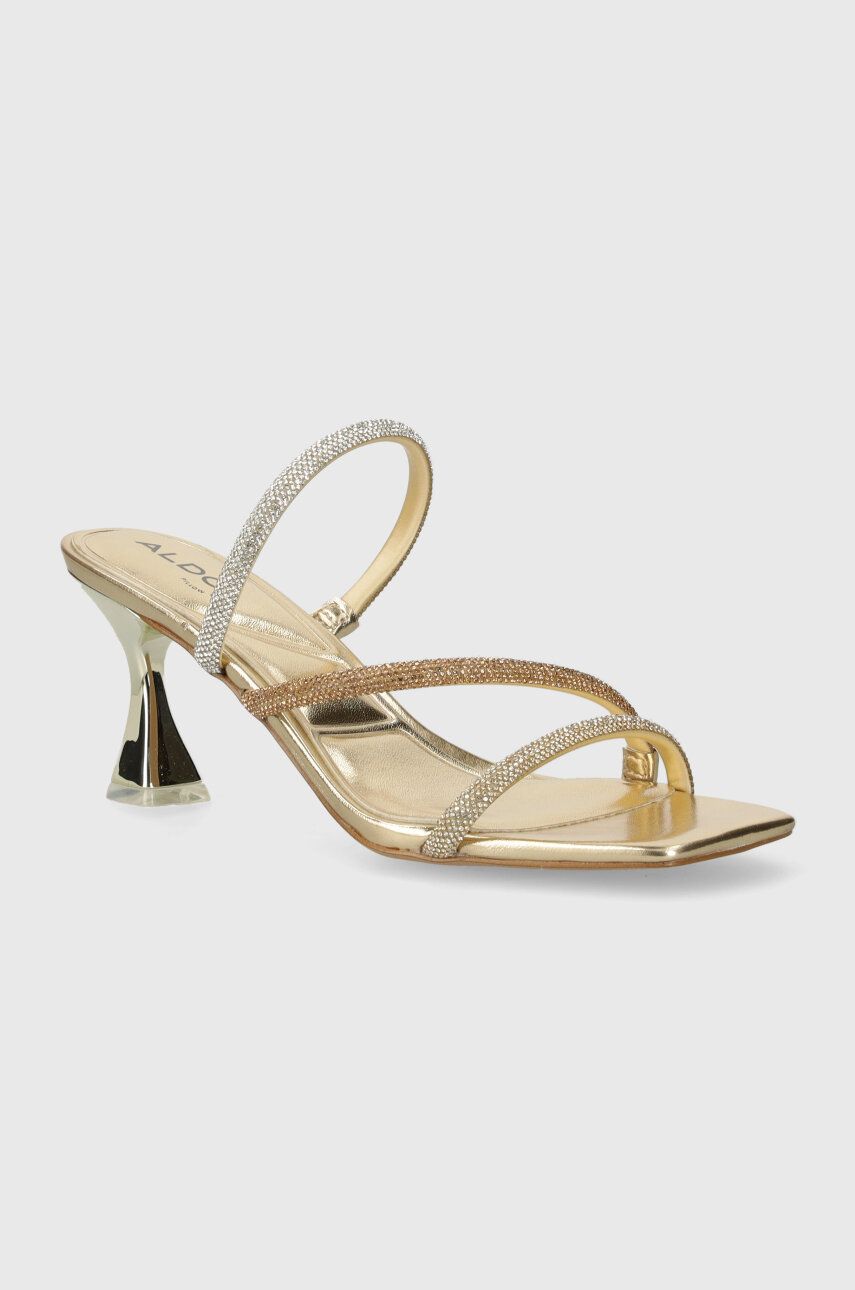 Aldo papuci Jewella femei, culoarea auriu, cu toc cui, 13738897.Jewella Aldo papuci Jewella femei, culoarea auriu, cu toc cui, 13738897.Jewella