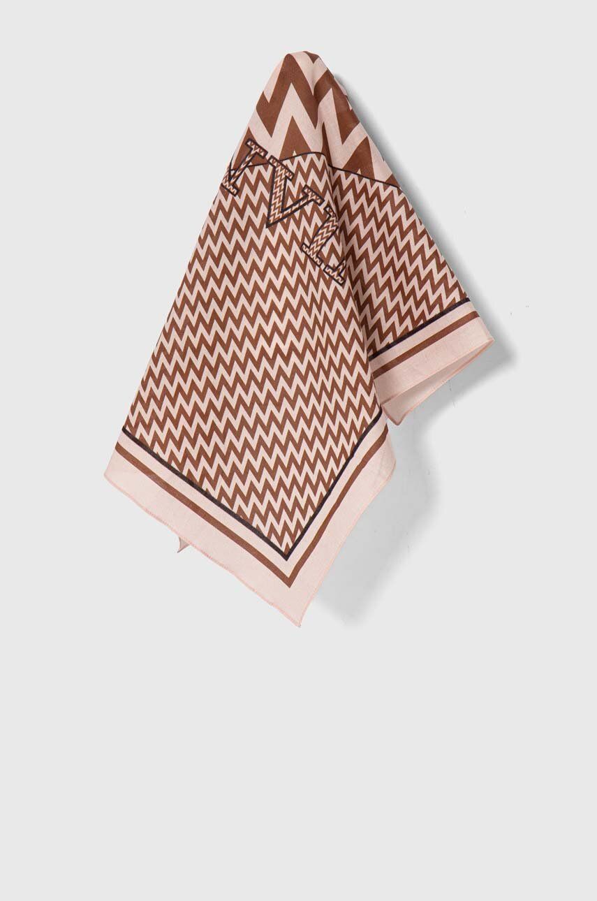 Lanvin eșarfă din bumbac culoarea roz, cu model 6L4545.SR551 Lanvin eșarfă din bumbac culoarea roz, cu model 6L4545.SR551