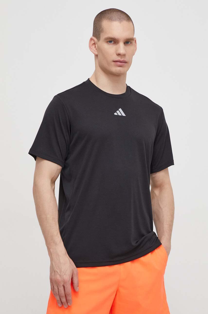 adidas Performance tricou de antrenament HIIT 3S culoarea negru, neted, IL7128 adidas Performance tricou de antrenament HIIT 3S culoarea negru, neted, IL7128