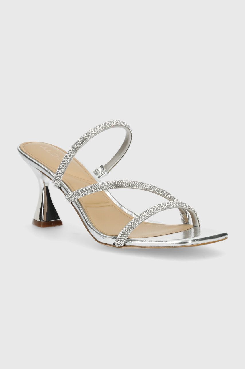 Aldo papuci Jewella femei, culoarea argintiu, cu toc cui, 13738898.Jewella Aldo papuci Jewella femei, culoarea argintiu, cu toc cui, 13738898.Jewella