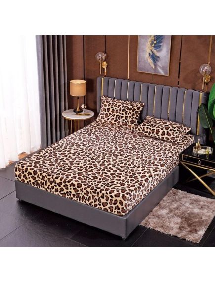 Husa Cocolino cu Elastic En-Gros, 3 Piese, pentru Pat Dublu, 180 x 200 cm, Leopard Husa Cocolino cu Elastic En-Gros, 3 Piese, pentru Pat Dublu, 180 x 200 cm, Leopard