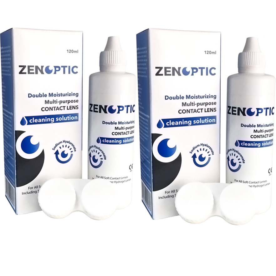 Solutie de curatare si intretinere lentile de contact ZENOPTIC Double Moisturizing 2 x 120 ml Solutie de curatare si intretinere lentile de contact ZENOPTIC Double Moisturizing 2 x 120 ml