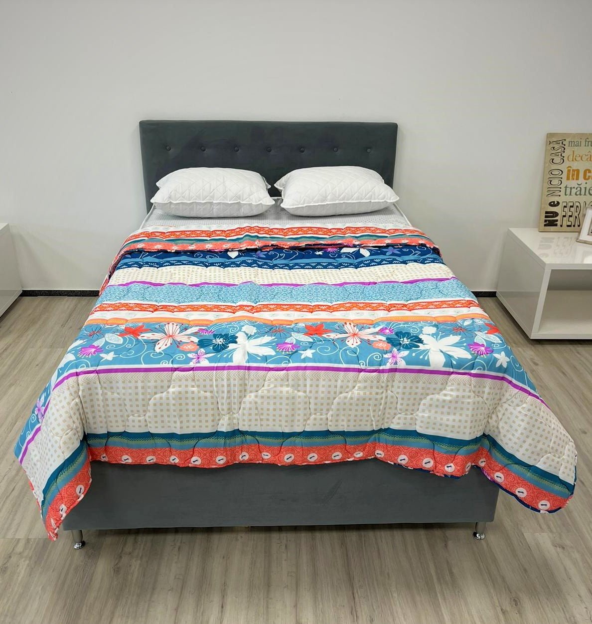 Pilota matlasata Traditional Somnart, microfibra, 220x200 cm, 250 g/mp Pilota matlasata Traditional Somnart, microfibra, 220x200 cm, 250 g/mp