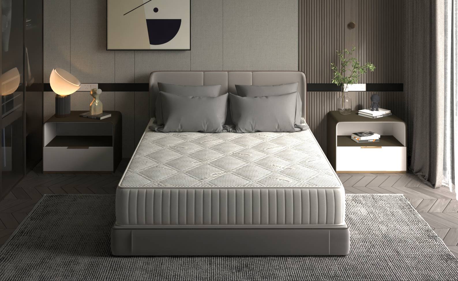 Saltea cu memorie Somnart Silver Relax 90x200, înălțime 24 cm, husă cu ioni de argint, cu mânere, fermitate medie Saltea cu memorie Somnart Silver Relax 90x200, înălțime 24 cm, husă cu ioni de argint, cu mânere, fermitate medie
