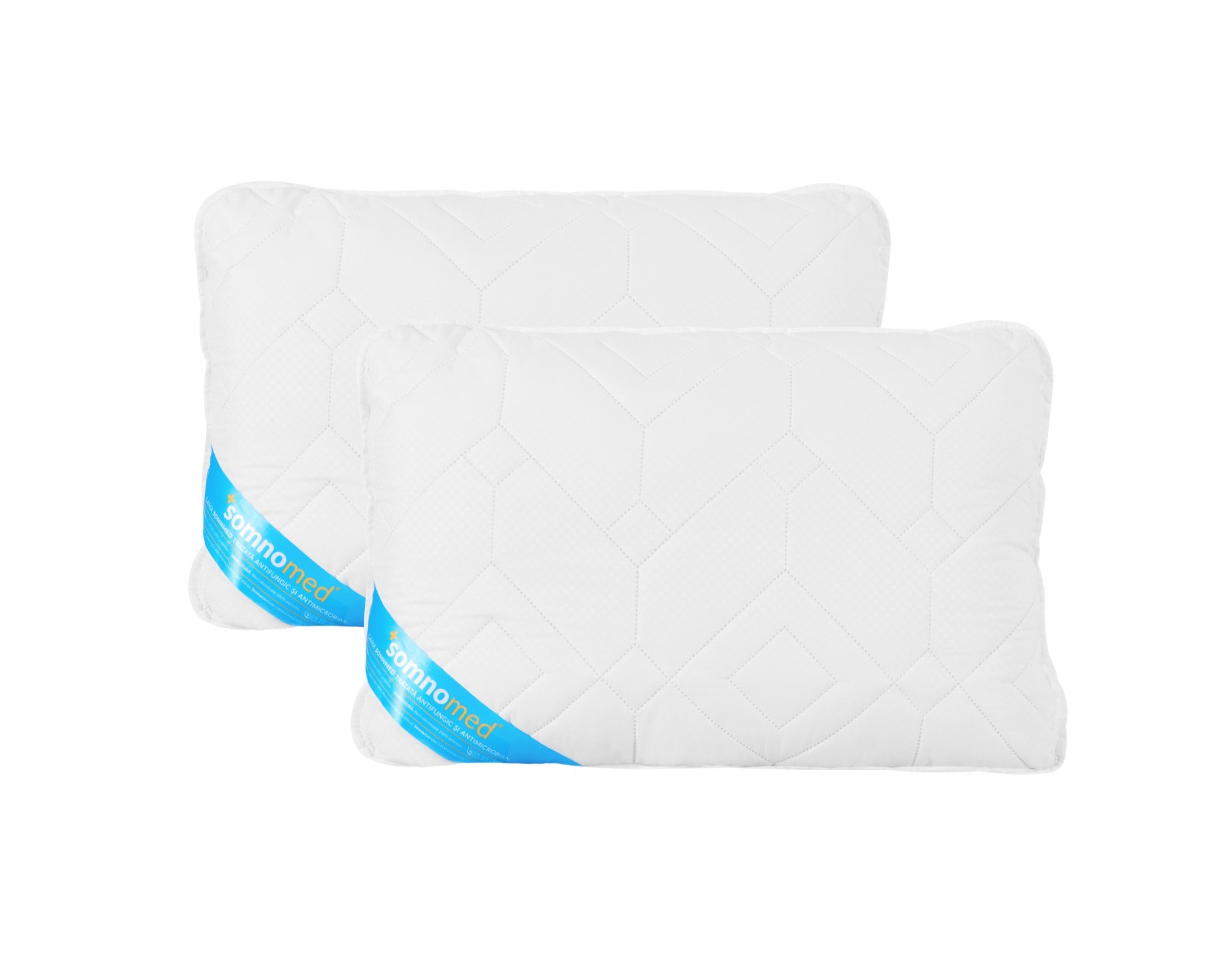 Set 2 perne Somnomed Somnart, 50x70 cm, Antimicrobiana si Antifungica, lavabile la 95°C Set 2 perne Somnomed Somnart, 50x70 cm, Antimicrobiana si Antifungica, lavabile la 95°C