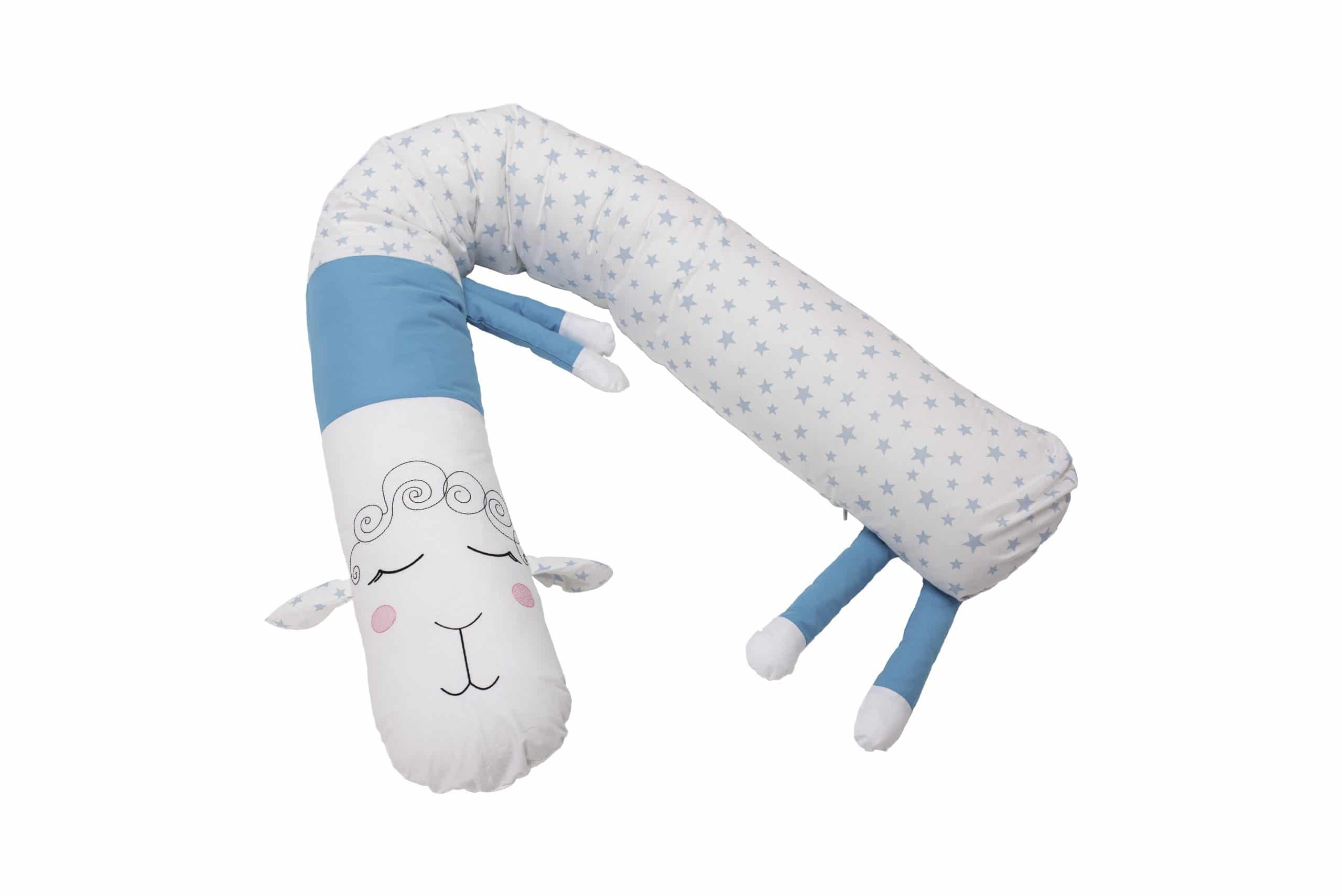Protectie laterala pentru patut, Oita, Albastru, 25x180 cm Protectie laterala pentru patut, Oita, Albastru, 25x180 cm