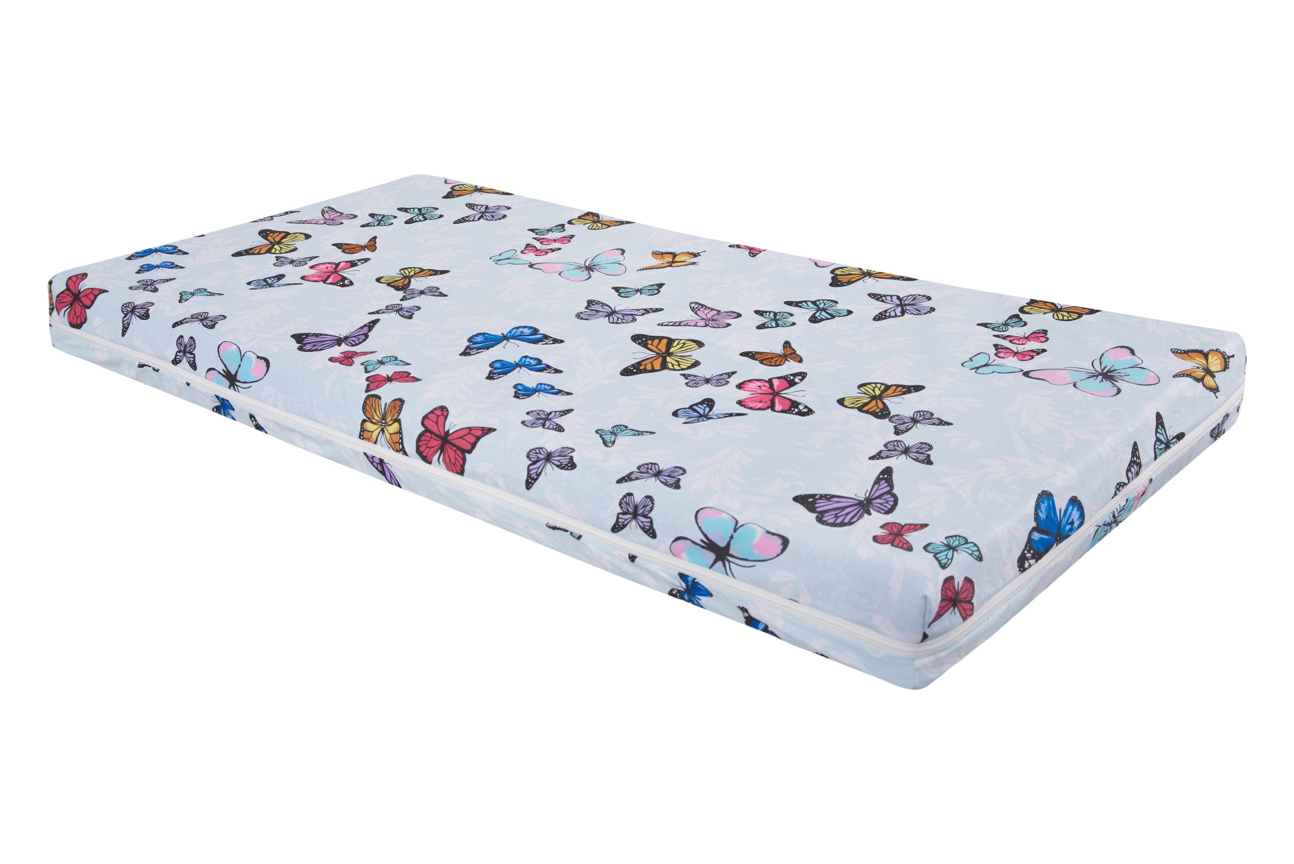 Saltea cu memorie Somnart Memory 70x140, înălțime 10 cm, pentru bebeluși și copii, husă impermeabilă, fermitate medie, model fluturi Saltea cu memorie Somnart Memory 70x140, înălțime 10 cm, pentru bebeluși și copii, husă impermeabilă, fermitate medie, model fluturi