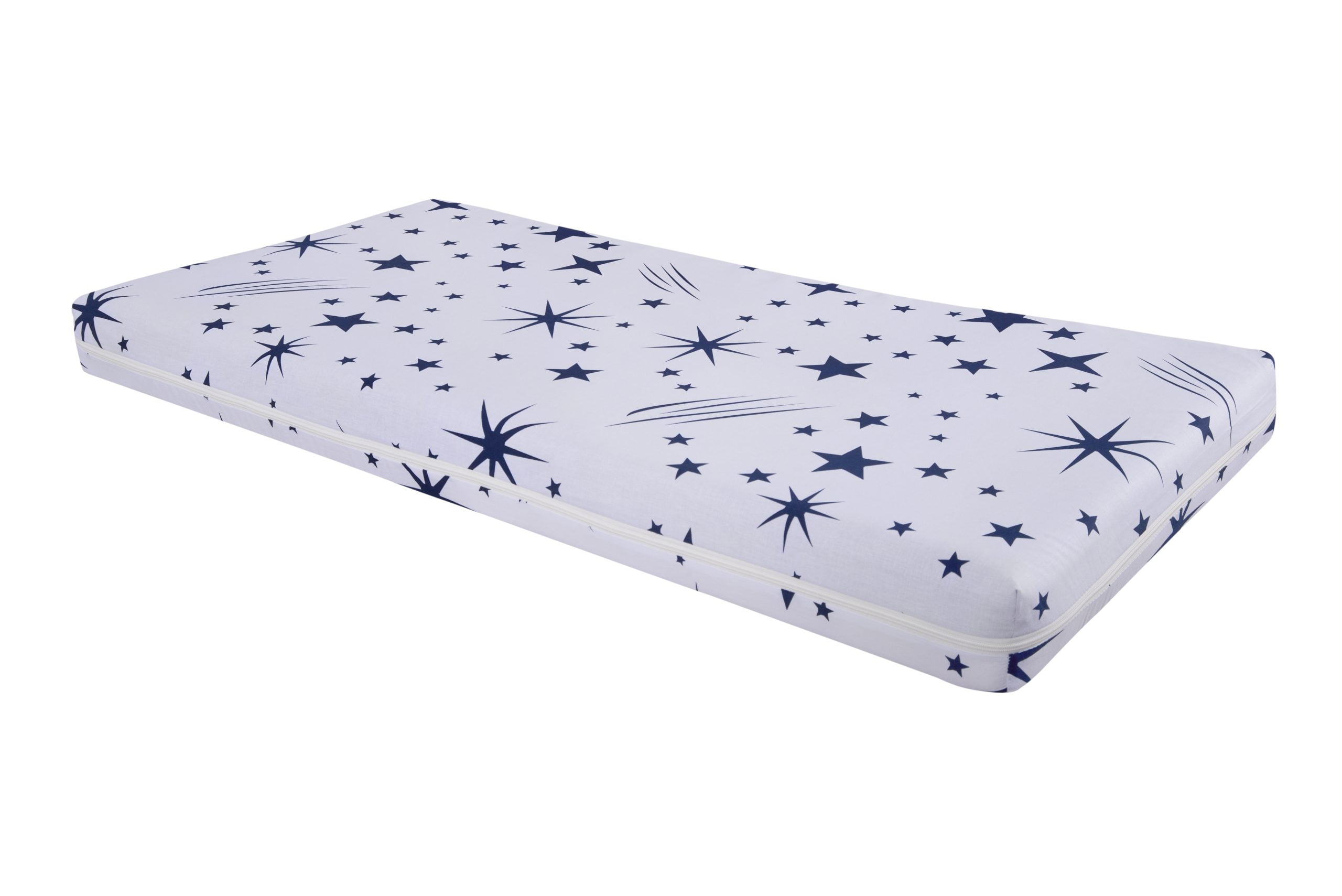 Saltea cu memorie Somnart Memory 70x140, înălțime 10 cm, pentru bebeluși și copii, husă impermeabilă, fermitate medie, model steluțe Saltea cu memorie Somnart Memory 70x140, înălțime 10 cm, pentru bebeluși și copii, husă impermeabilă, fermitate medie, model steluțe