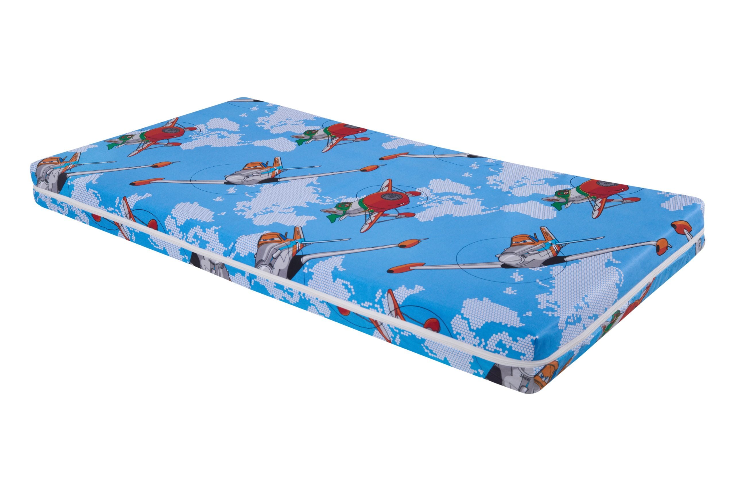 Saltea cu spumă poliuretanică Somnart Ortopedică 70x140, înălțime 10 cm, pentru bebeluși și copii, husă impermeabilă, fermitate medie, model aviator Saltea cu spumă poliuretanică Somnart Ortopedică 70x140, înălțime 10 cm, pentru bebeluși și copii, husă impermeabilă, fermitate medie, model aviator
