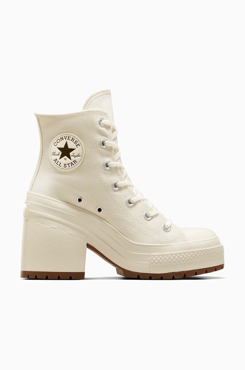 Converse tenisi Chuck 70 De Luxe Heel femei, culoarea alb, A05348C Converse tenisi Chuck 70 De Luxe Heel femei, culoarea alb, A05348C