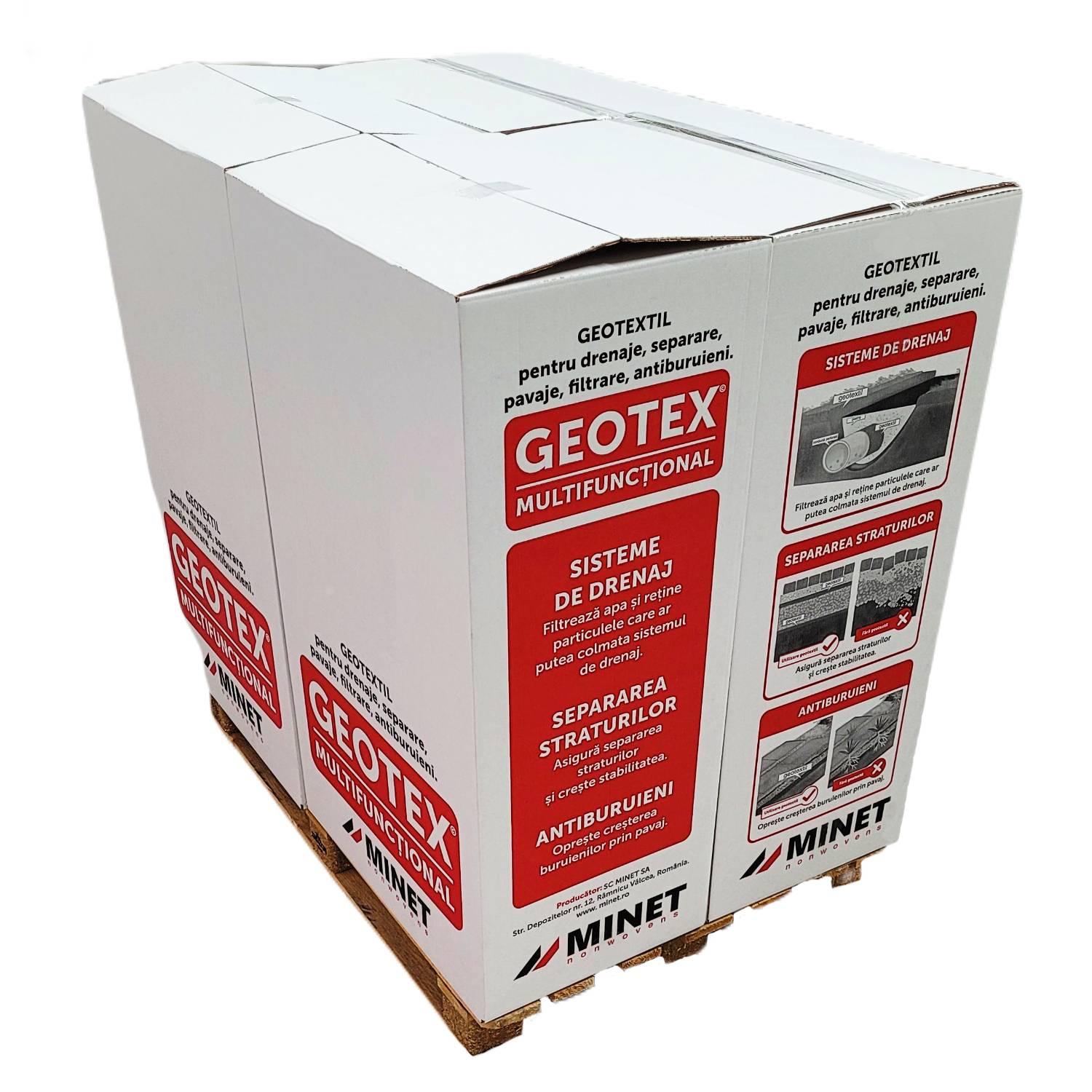 Pachet 24 x Folie membrana geotextil Geotex multifunctional, 100gr/mp, latime 1 m, lungime 50m/rola, suprafata 50mp/rola, suprafata totala 1200 mp Pachet 24 x Folie membrana geotextil Geotex multifunctional, 100gr/mp, latime 1 m, lungime 50m/rola, suprafata 50mp/rola, suprafata totala 1200 mp