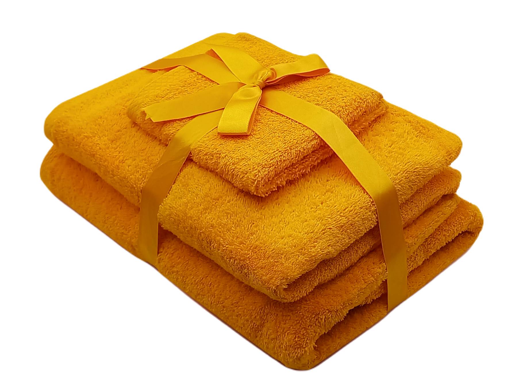 Set prosoape 3 piese 500 gsm (fata, maini, corp) Galben, SomnART Set prosoape 3 piese 500 gsm (fata, maini, corp) Galben, SomnART