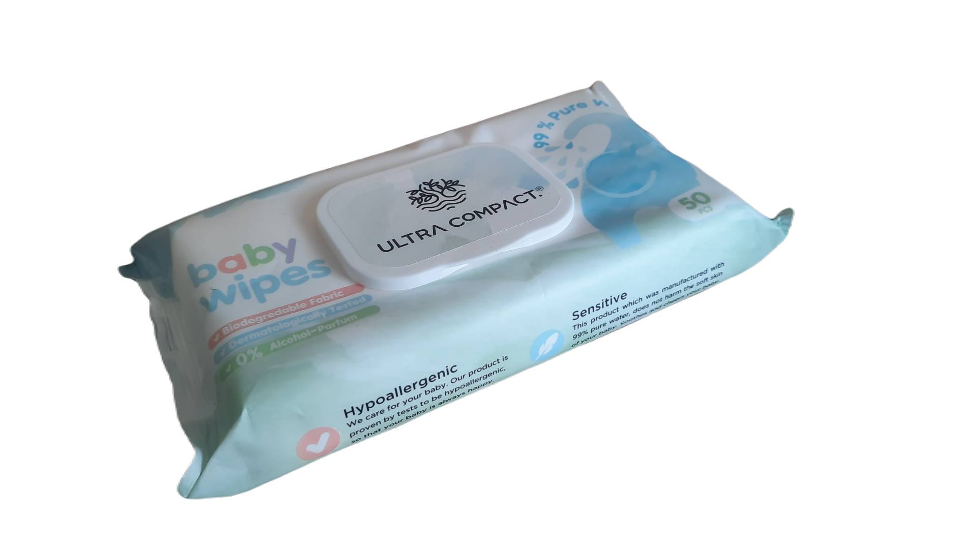 Servetele umede pentru bebelusi, Ultra Compact Baby Pure Water, 50 buc/set