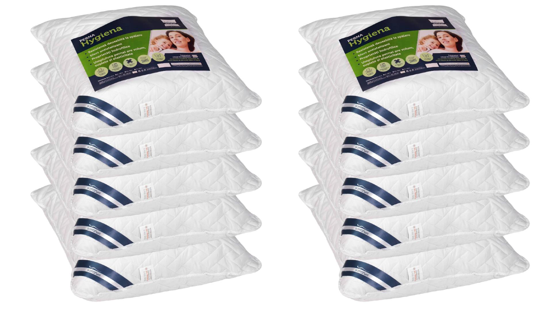 SET 10 Perne Medicinale 70x70cm Somnart, Hygiena Antistatizanta Hidrofilica, hipoalergenica, bilute Superball, 100% fibra poliester SET 10 Perne Medicinale 70x70cm Somnart, Hygiena Antistatizanta Hidrofilica, hipoalergenica, bilute Superball, 100% fibra poliester