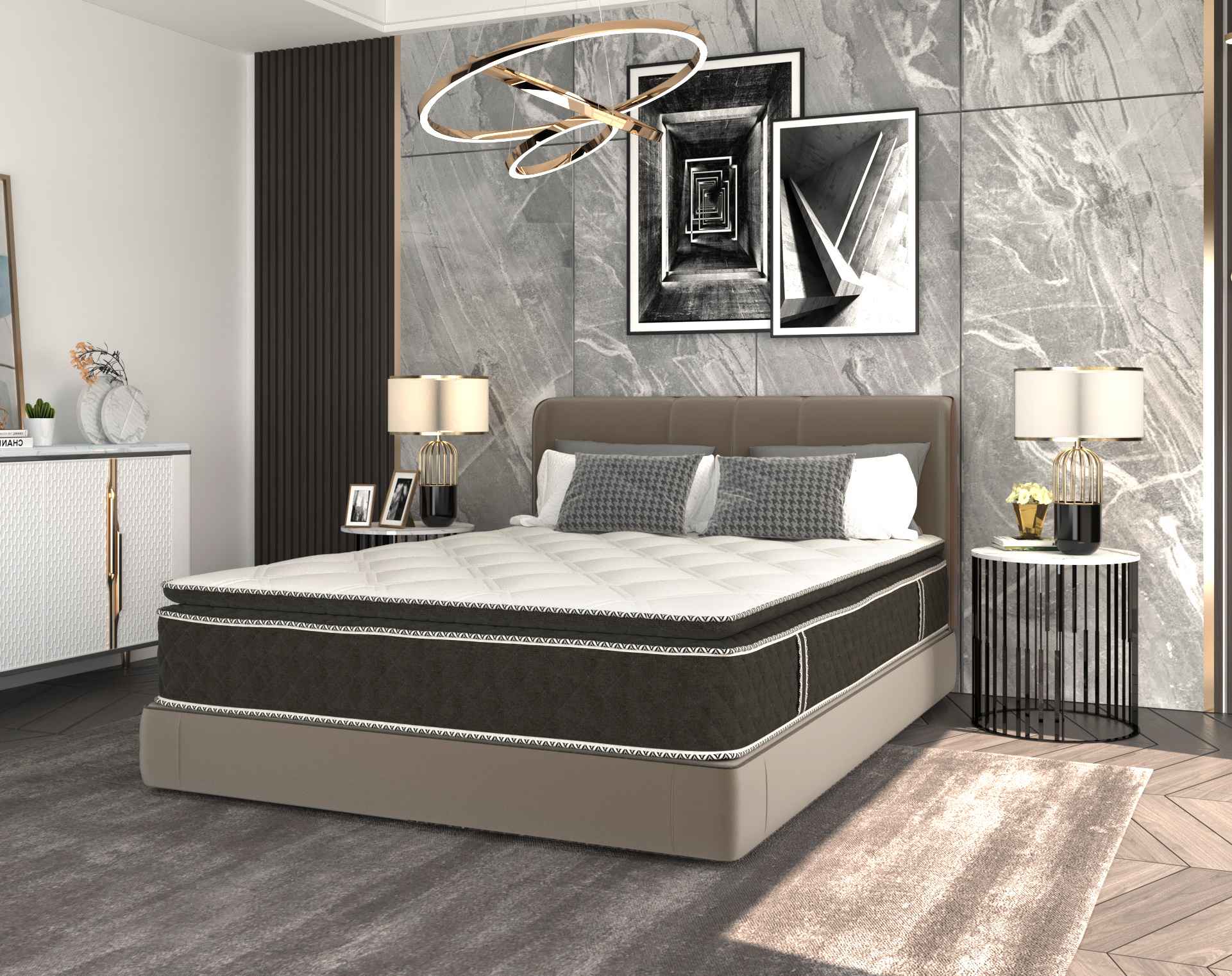 Saltea cu arcuri si memorie Somnexpert Top Confort 90x200x30, fermitate mediu-tare, cu topper integrat, cu manere Saltea cu arcuri si memorie Somnexpert Top Confort 90x200x30, fermitate mediu-tare, cu topper integrat, cu manere