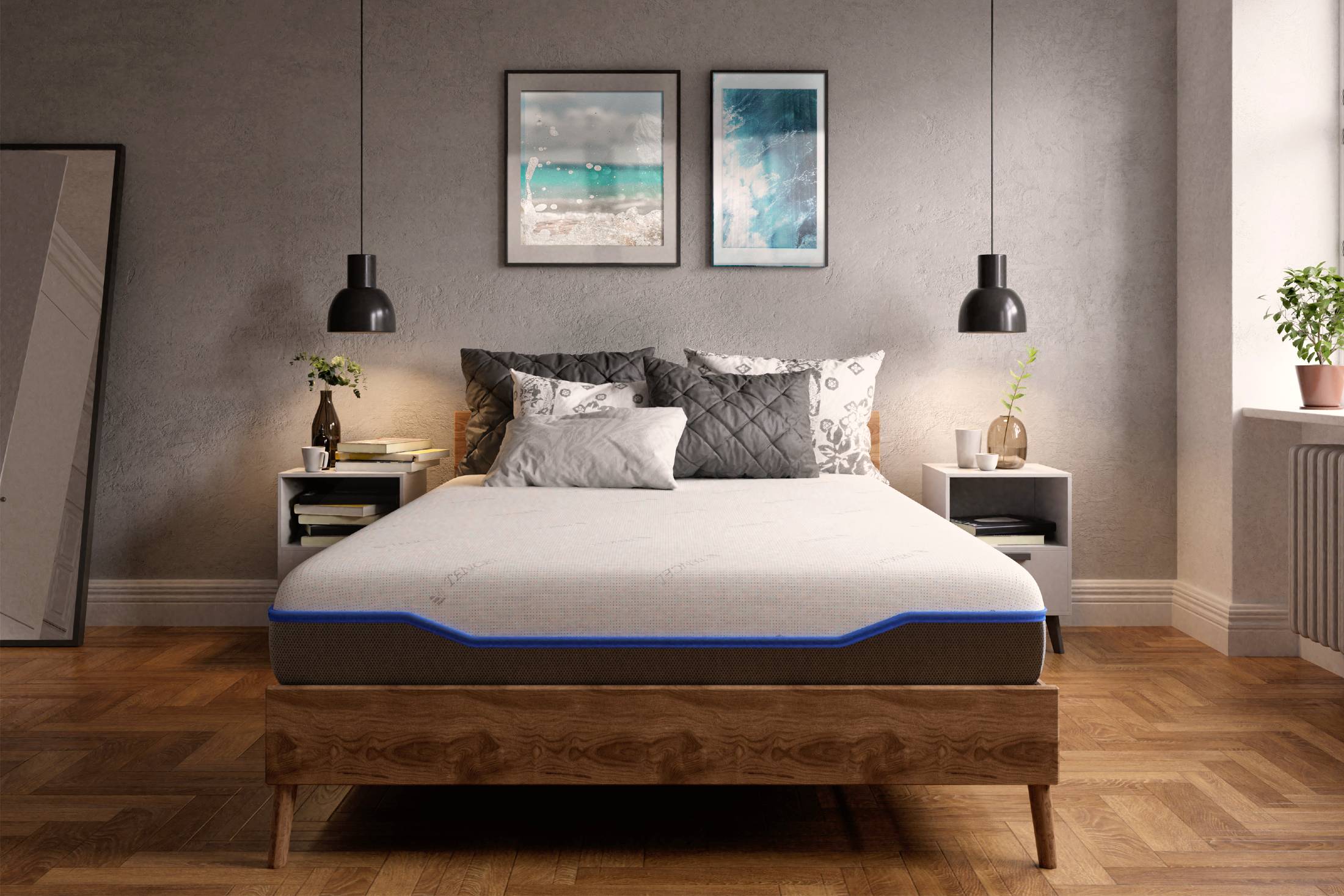Saltea cu memorie și arcuri individuale Domine Tencel Ultra Pocket Multilayer 140x190, înălțime 24 cm, husă detașabilă, fermitate medie Saltea cu memorie și arcuri individuale Domine Tencel Ultra Pocket Multilayer 140x190, înălțime 24 cm, husă detașabilă, fermitate medie