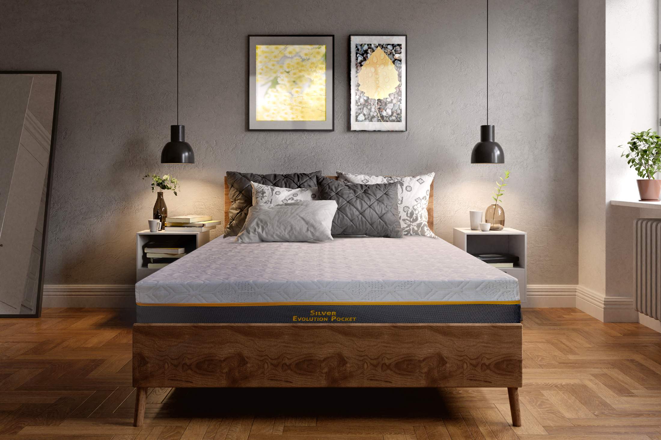 Saltea cu memorie și arcuri individuale Somnexpert Silver Evolution Pocket Spring 100x200, înălțime 24 cm, husă detașabilă, fermitate medie Saltea cu memorie și arcuri individuale Somnexpert Silver Evolution Pocket Spring 100x200, înălțime 24 cm, husă detașabilă, fermitate medie