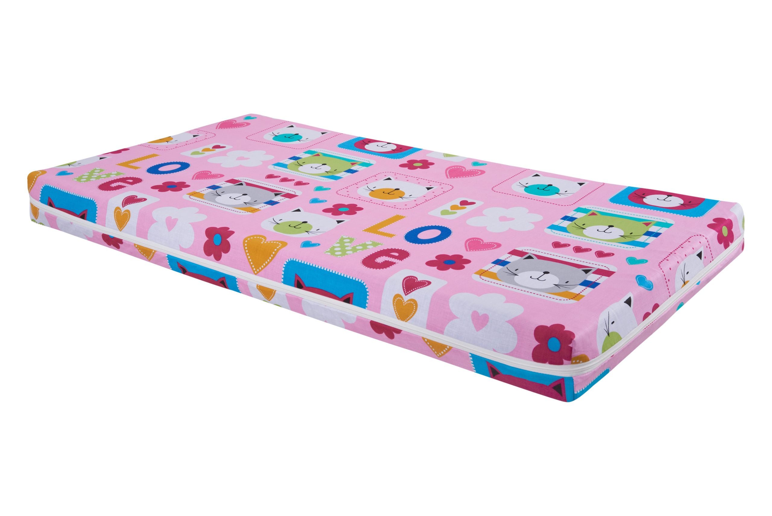 Saltea cu memorie Somnart Memory 60x120, înălțime 10 cm, pentru bebeluși și copii, husă impermeabilă, fermitate medie, model flori Saltea cu memorie Somnart Memory 60x120, înălțime 10 cm, pentru bebeluși și copii, husă impermeabilă, fermitate medie, model flori