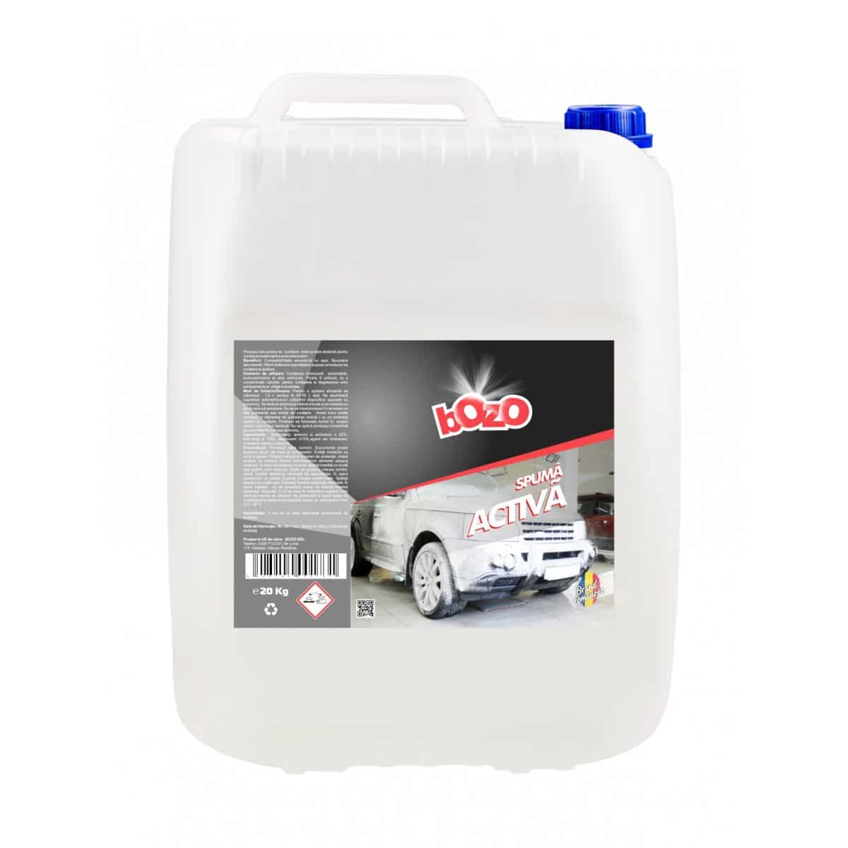 Spuma activa concentrata de spalat auto, marca Bozo, bidon 20 litri Spuma activa concentrata de spalat auto, marca Bozo, bidon 20 litri