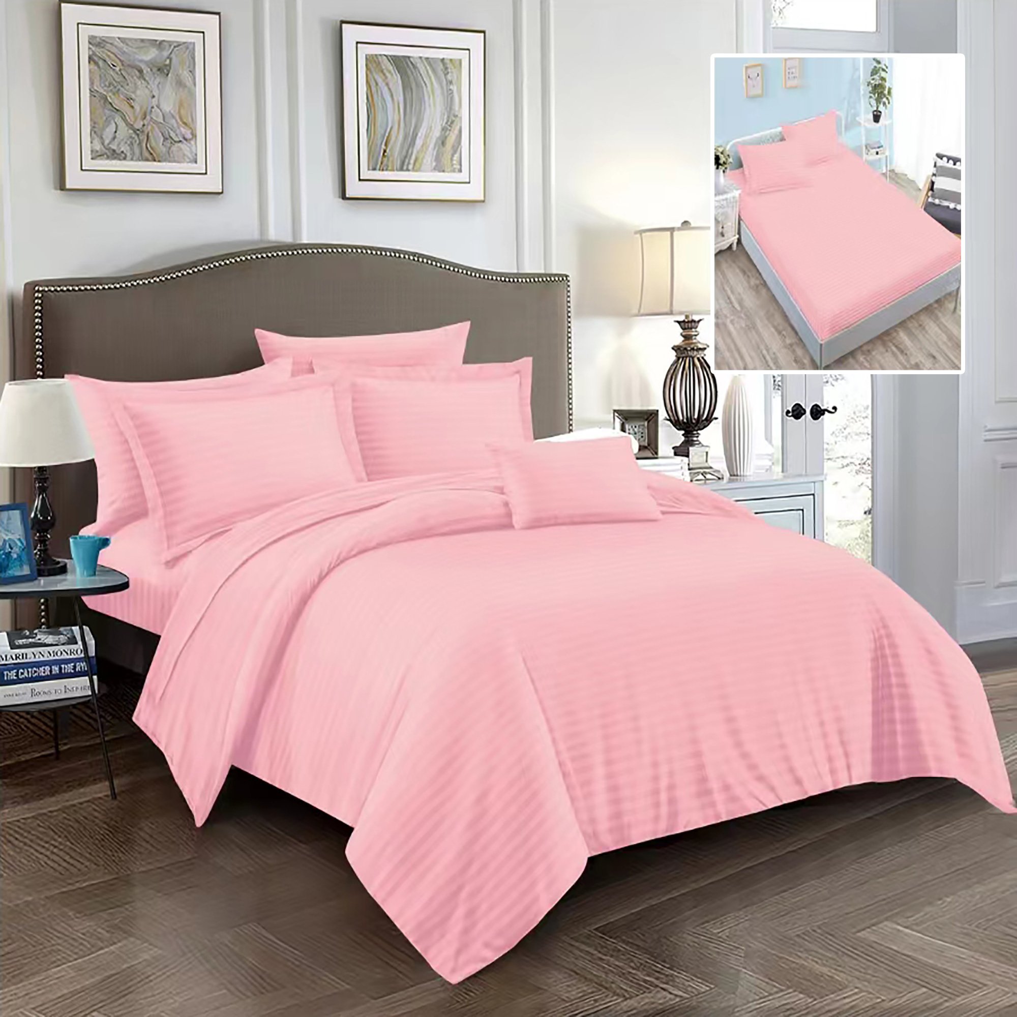 Set lenjerie de pat pentru 2 persoane XXL, Bumbac Damasc Policotton, 6 piese, Cearceaf pat cu elastic, Cearceaf pilota 200x230, Fete de perne 50x70 x 2, Fete de perne 70x70 x 2, 6DPH10 Set lenjerie de pat pentru 2 persoane XXL, Bumbac Damasc Policotton, 6 piese, Cearceaf pat cu elastic, Cearceaf pilota 200x230, Fete de perne 50x70 x 2, Fete de perne 70x70 x 2, 6DPH10