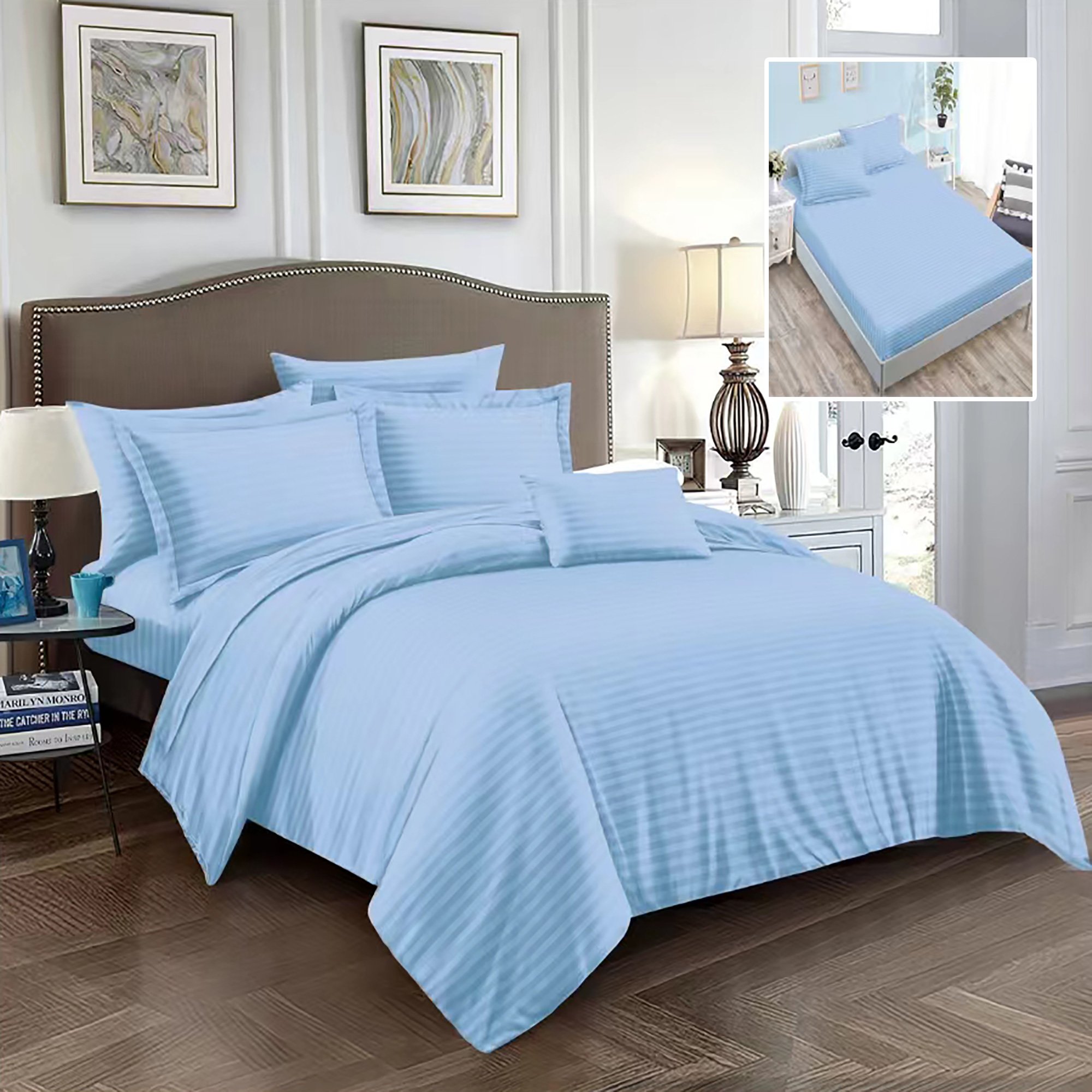 Set lenjerie de pat pentru 2 persoane XXL, Bumbac Damasc Policotton, 6 piese, Cearceaf pat cu elastic, Cearceaf pilota 200x230, Fete de perne 50x70 x 2, Fete de perne 70x70 x 2, 6DPH4 Set lenjerie de pat pentru 2 persoane XXL, Bumbac Damasc Policotton, 6 piese, Cearceaf pat cu elastic, Cearceaf pilota 200x230, Fete de perne 50x70 x 2, Fete de perne 70x70 x 2, 6DPH4