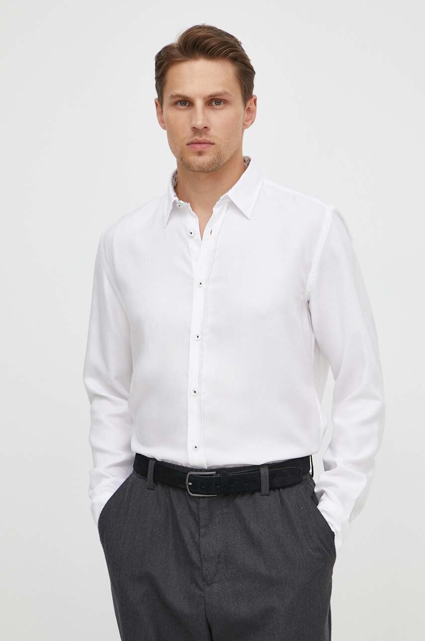 BOSS cămașă bărbați, culoarea alb, cu guler clasic, regular 50513378 BOSS cămașă bărbați, culoarea alb, cu guler clasic, regular 50513378