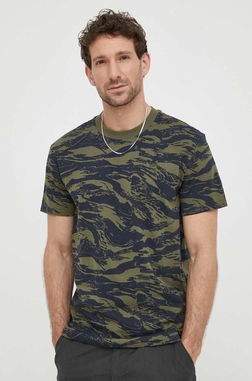 G-Star Raw tricou din bumbac barbati, culoarea verde, modelator G-Star Raw tricou din bumbac barbati, culoarea verde, modelator