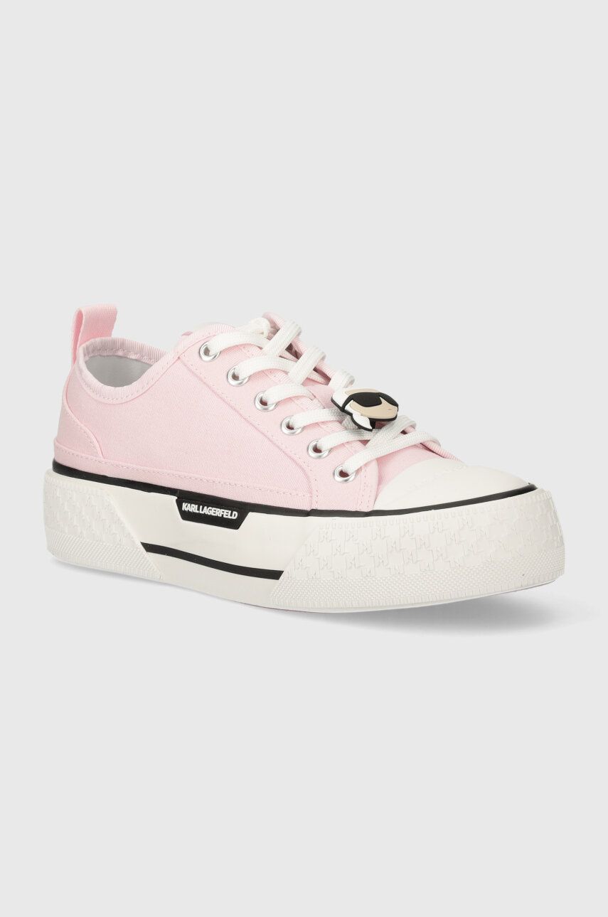 Karl Lagerfeld tenisi KAMPUS MAX III femei, culoarea roz, KL60611 Karl Lagerfeld tenisi KAMPUS MAX III femei, culoarea roz, KL60611