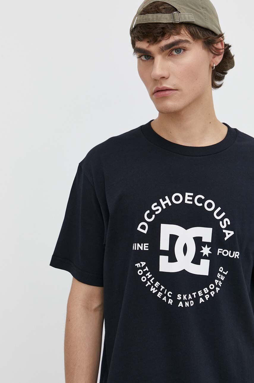 DC tricou din bumbac barbati, culoarea albastru marin, cu imprimeu, ADYZT05376 DC tricou din bumbac barbati, culoarea albastru marin, cu imprimeu, ADYZT05376